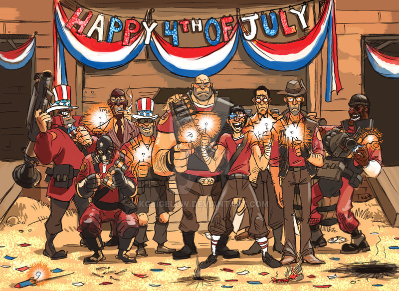 Size: 1024x746 | Tagged: safe, banned from derpibooru, deleted from derpibooru, derpibooru import, 4th of july, barely pony related, demoman, engineer, heavy, holiday, medic, pyro, scout, sniper, soldier, spy, team fortress 2