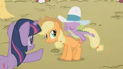 Size: 1280x720 | Tagged: safe, banned from derpibooru, deleted from derpibooru, derpibooru import, screencap, applejack, spike, twilight sparkle, fall weather friends, applespike, female, male, out of context, shipping, straight