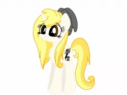 Size: 1600x1200 | Tagged: safe, artist:php76, banned from derpibooru, deleted from derpibooru, derpibooru import, ponified, ponified:ellie goulding, unofficial characters only, pony, unicorn, cute, female, hat, simple background, solo, white background