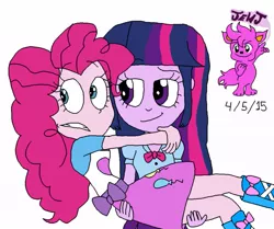 Size: 977x818 | Tagged: safe, artist:resotii, banned from derpibooru, deleted from derpibooru, derpibooru import, pinkie pie, twilight sparkle, equestria girls, female, lesbian, shipping, twinkie