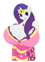 Size: 621x850 | Tagged: suggestive, artist:allrights, artist:speedbumpv-drop, banned from derpibooru, deleted from derpibooru, derpibooru import, rarity, anthro, big breasts, breasts, busty rarity, clothes, dress, female, gala dress, huge breasts, impossibly large breasts, solo, solo female