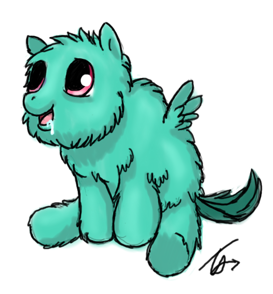 Size: 565x610 | Tagged: safe, banned from derpibooru, deleted from derpibooru, derpibooru import, fluffy pony, drool, fluffy pony original art