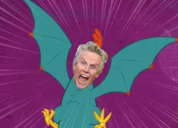 Size: 999x720 | Tagged: safe, artist:marnssj, banned from derpibooru, deleted from derpibooru, derpibooru import, edit, screencap, cockatrice, cockabusey, faic, fusion, gary busey, my creation!, wat, what has science done