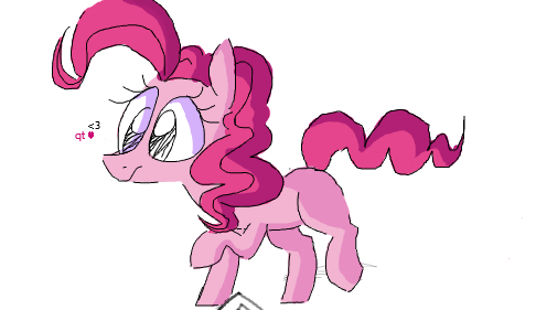 Size: 486x281 | Tagged: safe, artist:hattsy, banned from derpibooru, deleted from derpibooru, derpibooru import, pinkie pie, flockmod, missing cutie mark, simple background, solo, white background