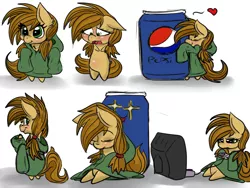 Size: 1024x768 | Tagged: safe, artist:digitaldomain123, banned from derpibooru, deleted from derpibooru, derpibooru import, oc, oc:wittle silvy, chibi, digital art, game, gaming, gift art, pepsi, soda, super nintendo, television