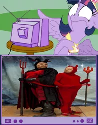 Size: 768x978 | Tagged: safe, banned from derpibooru, deleted from derpibooru, derpibooru import, twilight sparkle, alicorn, party pooped, caption, diablo, exploitable, exploitable meme, image macro, meme, obligatory pony, pastorela movie, text, tv meme, twilight sparkle (alicorn)