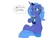 Size: 640x480 | Tagged: artist needed, source needed, safe, ponibooru import, princess luna, alicorn, pony, gamer luna, controller, female, headset, lidded eyes, mare, open mouth, s1 luna, simple background, solo, speech bubble, text, vulgar, white background