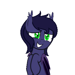 Size: 700x700 | Tagged: safe, artist:vito, banned from derpibooru, deleted from derpibooru, derpibooru import, oc, oc:halfmoon, unofficial characters only, bat pony, pony, animated, cute, dancing, solo