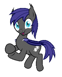 Size: 822x1015 | Tagged: safe, artist:vito, banned from derpibooru, deleted from derpibooru, derpibooru import, oc, oc:au hasard, unofficial characters only, bat pony, pony, 8^y, animated, clapping, fangs, looking at you, open mouth, simple background, slit eyes, solo, starlight says bravo, transparent background
