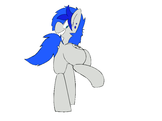 Size: 640x480 | Tagged: safe, artist:input-command, banned from derpibooru, deleted from derpibooru, derpibooru import, oc, oc:sapphire sights, unofficial characters only, animated, butt, frame by frame, piercing, plot, simple background, solo, transparent background