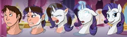 Size: 1280x376 | Tagged: suggestive, artist:acesential, banned from derpibooru, deleted from derpibooru, derpibooru import, rarity, human to pony, rule 63, transformation, transformation sequence, transgender transformation