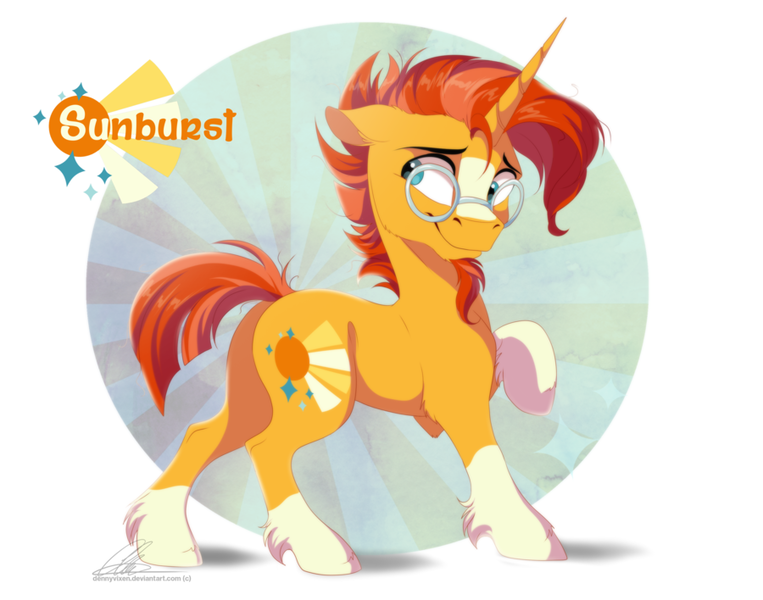 Size: 900x708 | Tagged: safe, artist:dvixie, banned from derpibooru, deleted from derpibooru, derpibooru import, sunburst, pony, unicorn, the crystalling, abstract background, blaze (coat marking), floppy ears, male, raised hoof, socks (coat marking), solo, stallion, unshorn fetlocks