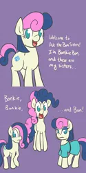 Size: 700x1400 | Tagged: safe, artist:atlur, banned from derpibooru, deleted from derpibooru, derpibooru import, bon bon, limestone pie, marble pie, maud pie, pinkie pie, sweetie drops, pony, ask the pie sisters, april fools, ask, bonafied, bonpun, pun, reference, tumblr