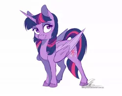 Size: 1024x802 | Tagged: safe, artist:dvixie, banned from derpibooru, deleted from derpibooru, derpibooru import, twilight sparkle, twilight sparkle (alicorn), alicorn, pony, colored wings, cute, female, large wings, mare, multicolored wings, solo, twiabetes, unshorn fetlocks, wings