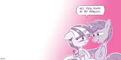 Size: 4000x2000 | Tagged: source needed, useless source url, safe, artist:dilarus, banned from derpibooru, deleted from derpibooru, derpibooru import, night light, twilight velvet, unicorn, meet-the-pones, blushing, crying, cute, dialogue, female, floppy ears, happy, male, mare, married couple, nightvelvet, shipping, stallion, straight, tears of joy, teary eyes, text