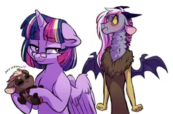 Size: 1280x847 | Tagged: safe, artist:lopoddity, banned from derpibooru, deleted from derpibooru, derpibooru import, twilight sparkle, twilight sparkle (alicorn), oc, oc:oddball, oc:pandora, alicorn, draconequus, hybrid, pony, pandoraverse, alternate hairstyle, baby, bellyrubs, blushing, cute, draconequus oc, female, glasses, grandmother and grandchild, heart, interspecies offspring, magical lesbian spawn, mare, mother and child, mother and daughter, next generation, offspring, offspring's offspring, parent:discord, parent:oc:cupcake, parent:oc:pandora, parent:twilight sparkle, parents:discolight, parents:oc x oc, tongue out