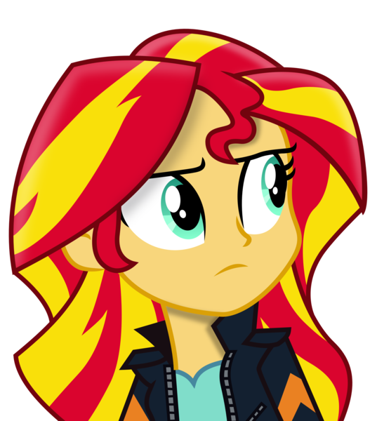 Size: 3642x4067 | Tagged: safe, artist:paulysentry, banned from derpibooru, deleted from derpibooru, derpibooru import, sunset shimmer, equestria girls, absurd resolution, clothes, inkscape, jacket, leather jacket, simple background, solo, transparent background, vector