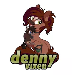 Size: 731x759 | Tagged: safe, artist:dvixie, banned from derpibooru, deleted from derpibooru, derpibooru import, oc, oc:dennybutt, oc:joen klausen, ponified, unofficial characters only, pony, badge, con badge, cute, plushie, ponysona, sitting