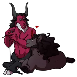Size: 1280x1291 | Tagged: suggestive, artist:lopoddity, banned from derpibooru, deleted from derpibooru, derpibooru import, king sombra, lord tirek, pandoraverse, adorasexy, bara, crack shipping, cute, gay, heart, knitting, knitting needles, looking at each other, male, males only, sexy, shipping, sombradorable, sombrek, stupid sexy sombra, stupid sexy tirek, tirebetes, yarn