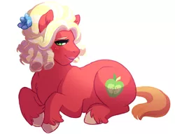 Size: 900x689 | Tagged: safe, artist:lopoddity, banned from derpibooru, deleted from derpibooru, derpibooru import, big macintosh, earth pony, pony, crossdressing, lipstick, male, orchard blossom, smiling, stallion