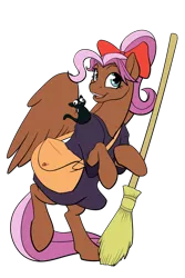 Size: 1024x1536 | Tagged: safe, artist:acesential, banned from derpibooru, deleted from derpibooru, derpibooru import, oc, oc:bowtie, unofficial characters only, pegasus, pony, broom, clothes, cosplay, costume, kiki's delivery service, ponycon, simple background, transparent background