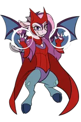 Size: 1024x1536 | Tagged: safe, artist:acesential, banned from derpibooru, deleted from derpibooru, derpibooru import, oc, oc:mirage, unofficial characters only, draconequus, clothes, cosplay, costume, ponycon, scarlet witch, simple background, solo, transparent background