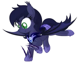 Size: 2756x2241 | Tagged: safe, artist:vito, banned from derpibooru, deleted from derpibooru, derpibooru import, oc, oc:halfmoon, bat pony, pony, claws, flying, hoof blades, landing, night guard, royal guard, simple background, smiling, solo, transparent background, weapon, wings