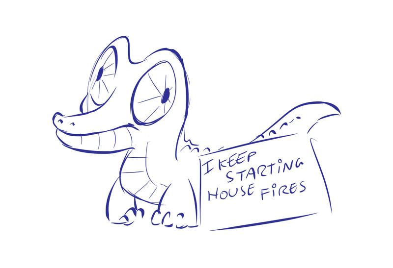 Size: 1280x875 | Tagged: safe, artist:dilarus, banned from derpibooru, deleted from derpibooru, derpibooru import, gummy, monochrome, pet shaming, pony shaming, shaming, sign, simple background, sketch, solo, white background