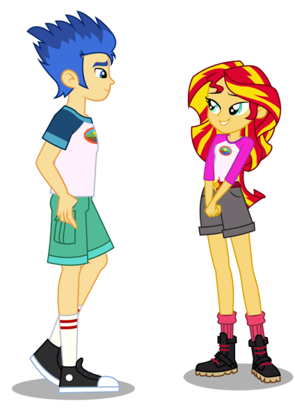 Size: 5142x7280 | Tagged: safe, artist:paulysentry, banned from derpibooru, deleted from derpibooru, derpibooru import, flash sentry, sunset shimmer, equestria girls, legend of everfree, absurd resolution, boots, camp everfree outfits, clothes, converse, female, flashimmer, legs, lidded eyes, male, shipping, shipping fuel, shoes, shorts, simple background, smiling, sneakers, socks, straight, transparent background, vector