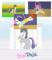 Size: 725x823 | Tagged: safe, artist:atlur, banned from derpibooru, deleted from derpibooru, derpibooru import, bon bon, sweetie drops, earth pony, pony, bonafied, bonpun, clothes, kicking, montage, movie reference, pun, punching bag, push-ups, rocky (movie), rocky balboa, running, solo, training montage