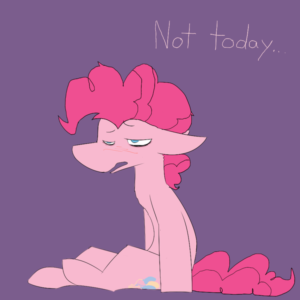 Size: 900x900 | Tagged: safe, artist:input-command, banned from derpibooru, deleted from derpibooru, derpibooru import, pinkie pie, exhausted, messy hair, sitting, solo, tired
