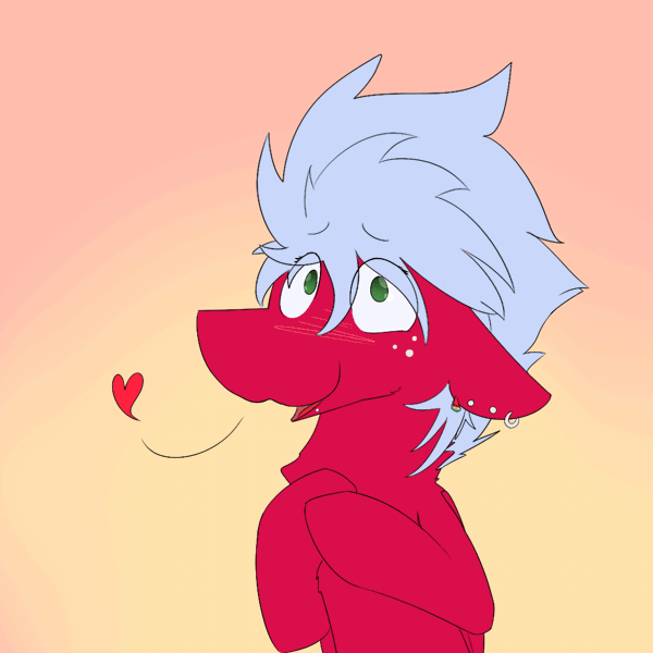 Size: 1000x1000 | Tagged: safe, artist:input-command, banned from derpibooru, deleted from derpibooru, derpibooru import, oc, oc:melon frost, unofficial characters only, animated, blushing, cute, ear piercing, earring, freckles, gif, heart, jewelry, piercing, slightly animated, solo