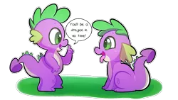 Size: 1280x720 | Tagged: safe, artist:little-tweenframes, banned from derpibooru, deleted from derpibooru, derpibooru import, spike, spike the regular dog, dog, dragon, series:sciset diary, equestria girls, baby, baby dragon, cute, dialogue, doggy dragondox, dragon dog spike, duo, equestria girls dragonified, looking at each other, male, open mouth, simple background, sitting, smiling, spikabetes, tongue out, training, transparent background