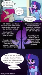 Size: 720x1280 | Tagged: safe, artist:little-tweenframes, banned from derpibooru, deleted from derpibooru, derpibooru import, sci-twi, sunset shimmer, twilight sparkle, series:sciset diary, equestria girls, clothes, comic, dialogue, female, lesbian, scitwishimmer, shipping, sunsetsparkle, twolight