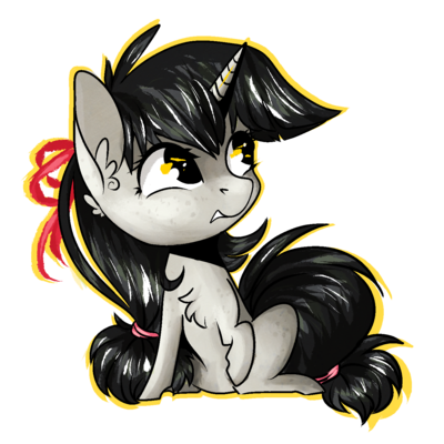 Size: 400x400 | Tagged: safe, artist:petrinox, banned from derpibooru, deleted from derpibooru, derpibooru import, oc, oc:ash fall, unofficial characters only, pony, unicorn, chibi, female, mare, simple background, solo, transparent background