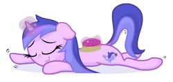 Size: 2743x1306 | Tagged: safe, artist:vito, banned from derpibooru, deleted from derpibooru, derpibooru import, sea swirl, seafoam, dolphin, pony, unicorn, background pony, brush, brushie, brushie brushie, brushing, cute, eyes closed, female, floppy ears, grooming, happy, lying down, magic, mare, seadorable, simple background, solo, transparent background, wavy mouth