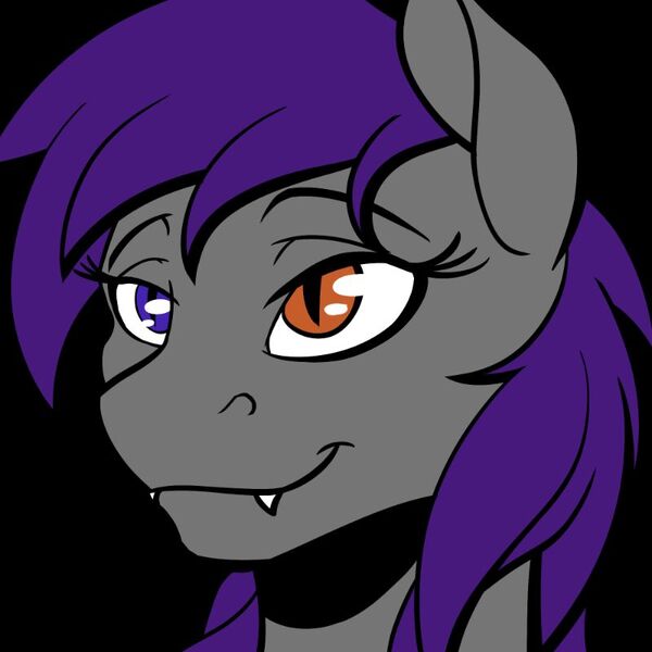 Size: 800x800 | Tagged: safe, artist:acesential, banned from derpibooru, deleted from derpibooru, derpibooru import, oc, oc:sonar amethyst, unofficial characters only, bat pony, pony, heterochromia, looking at you, pony face, solo