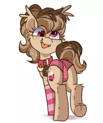 Size: 1267x1499 | Tagged: suggestive, artist:hiccupsdoesart, banned from derpibooru, deleted from derpibooru, derpibooru import, oc, oc:buckythebat, unofficial characters only, bat pony, bat pony oc, bat wings, butt, butt freckles, clothes, collar, cute, derp, ear fluff, female, freckles, frilly underwear, heart, heart print underwear, looking back, panties, pink underwear, plot, raised leg, simple background, smiling, socks, solo, solo female, striped socks, tongue out, underhoof, underwear, white background, wings