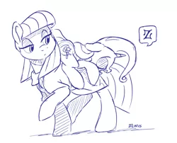 Size: 2832x2288 | Tagged: safe, artist:dilarus, banned from derpibooru, deleted from derpibooru, derpibooru import, maud pie, trixie, earth pony, pony, unicorn, female, floppy ears, lesbian, mare, mauxie, monochrome, ponies riding ponies, riding, shipping, simple background, size difference, sleeping, speech bubble, white background, z