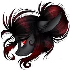 Size: 4724x4724 | Tagged: safe, artist:petrinox, banned from derpibooru, deleted from derpibooru, derpibooru import, oc, unofficial characters only, pony, absurd resolution, bust, head only, red eyes, sad, simple background, solo, transparent background