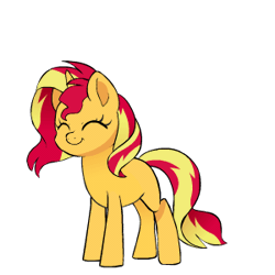 Size: 300x300 | Tagged: safe, artist:little-tweenframes, banned from derpibooru, deleted from derpibooru, derpibooru import, sunset shimmer, pony, unicorn, series:sciset diary, animated, cute, dancing, eyes closed, female, headbob, little-tweenframes is trying to murder us, mare, missing cutie mark, shimmerbetes, simple background, smiling, solo, sway, transparent background, weapons-grade cute