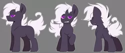 Size: 5238x2250 | Tagged: safe, artist:taaffeiite, banned from derpibooru, deleted from derpibooru, derpibooru import, oc, oc:cyberia starlight, unofficial characters only, earth pony, pony, female, mare, reference sheet, sharp teeth, solo, teeth