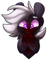 Size: 708x885 | Tagged: semi-grimdark, artist:taaffeiite, banned from derpibooru, deleted from derpibooru, derpibooru import, oc, oc:cyberia starlight, unofficial characters only, blood, crazy face, creepy, evil grin, faic, female, grin, looking at you, simple background, smiling, solo, staring into your soul, transparent background