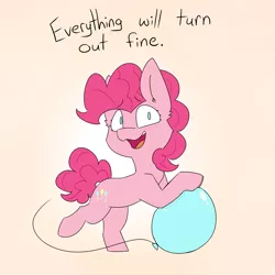 Size: 1800x1800 | Tagged: safe, artist:input-command, banned from derpibooru, deleted from derpibooru, derpibooru import, pinkie pie, earth pony, pony, balloon, encouraging, looking at you, motivational poster, optimism, solo