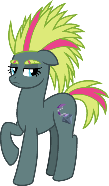 Size: 716x1216 | Tagged: safe, artist:amrasfelagund, banned from derpibooru, deleted from derpibooru, derpibooru import, oc, oc:carbonado effect, unofficial characters only, earth pony, pony, description is relevant, floppy ears, friendship is magic: the next generation, headcanon in the description, magical lesbian spawn, offspring, parent:maud pie, parent:trixie, parents:mauxie, simple background, solo, transparent background