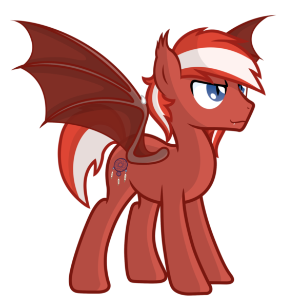 Size: 884x904 | Tagged: safe, artist:vito, banned from derpibooru, deleted from derpibooru, derpibooru import, oc, oc:eclipse skies, unofficial characters only, bat pony, bat pony oc, bat wings, blue eyes, cutie mark, fangs, simple background, smiling, solo, spread wings, standing, transparent background, vector, wings