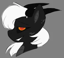 Size: 1162x1064 | Tagged: safe, artist:taaffeiite, banned from derpibooru, deleted from derpibooru, derpibooru import, oc, oc:ashbonde, unofficial characters only, dracony, dragon, hybrid, pony, female, gray background, lidded eyes, mare, simple background, smiling, solo