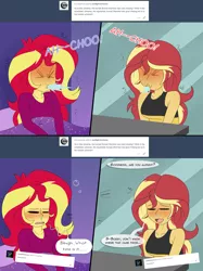 Size: 1500x2005 | Tagged: safe, artist:jase1505, artist:little-tweenframes, banned from derpibooru, deleted from derpibooru, derpibooru import, sunset shimmer, human, comic:confessions, series:sciset diary, series:sunlight horizons, equestria girls, ask, collaboration, comic, counterparts, offscreen character, sneezing, tumblr