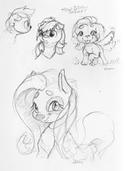 Size: 2191x2963 | Tagged: safe, artist:dilarus, banned from derpibooru, deleted from derpibooru, derpibooru import, fluttershy, dog, pegasus, pony, doggo, female, mare, monochrome, simple background, tail wag, traditional art, white background