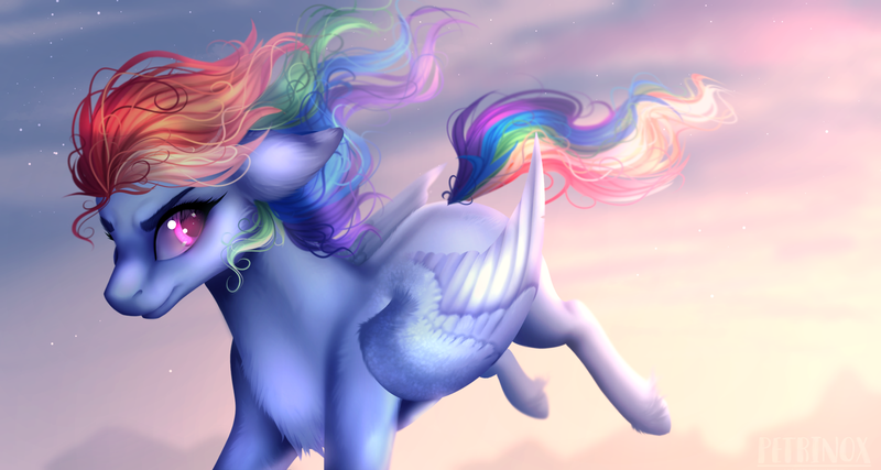 Size: 8299x4427 | Tagged: safe, artist:petrinox, banned from derpibooru, deleted from derpibooru, derpibooru import, rainbow dash, pegasus, pony, absurd resolution, chest fluff, female, floppy ears, mare, solo